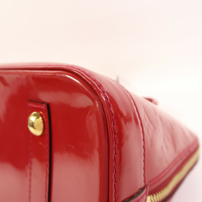 LOUIS VUITTON Monogram Vernis Alma PM金扣手挽袋-9