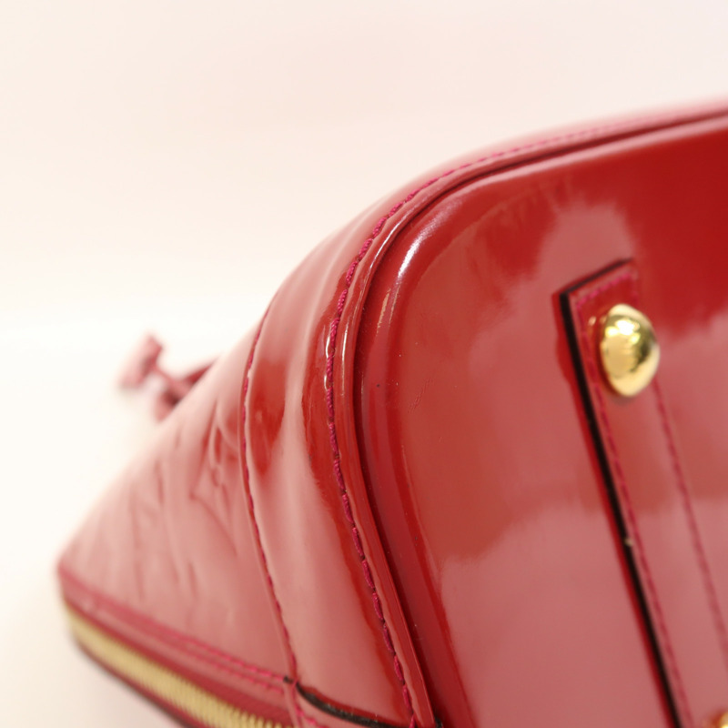 LOUIS VUITTON Monogram Vernis Alma PM金扣手挽袋-10
