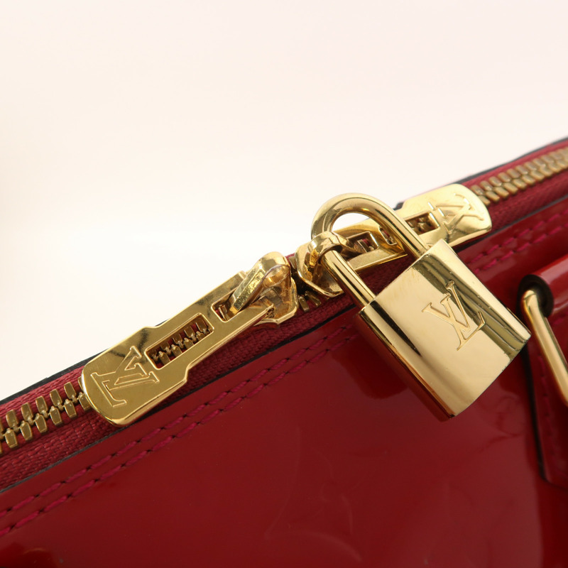 LOUIS VUITTON Monogram Vernis Alma PM金扣手挽袋-13