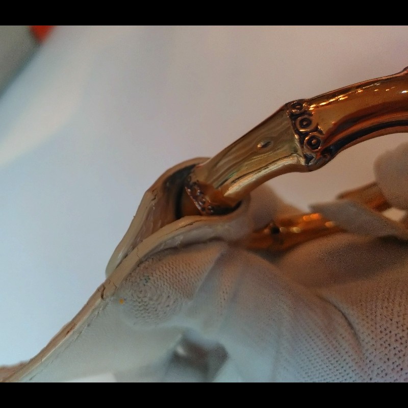 Gucci 單肩帶白蛇紋皮革hobo包-18