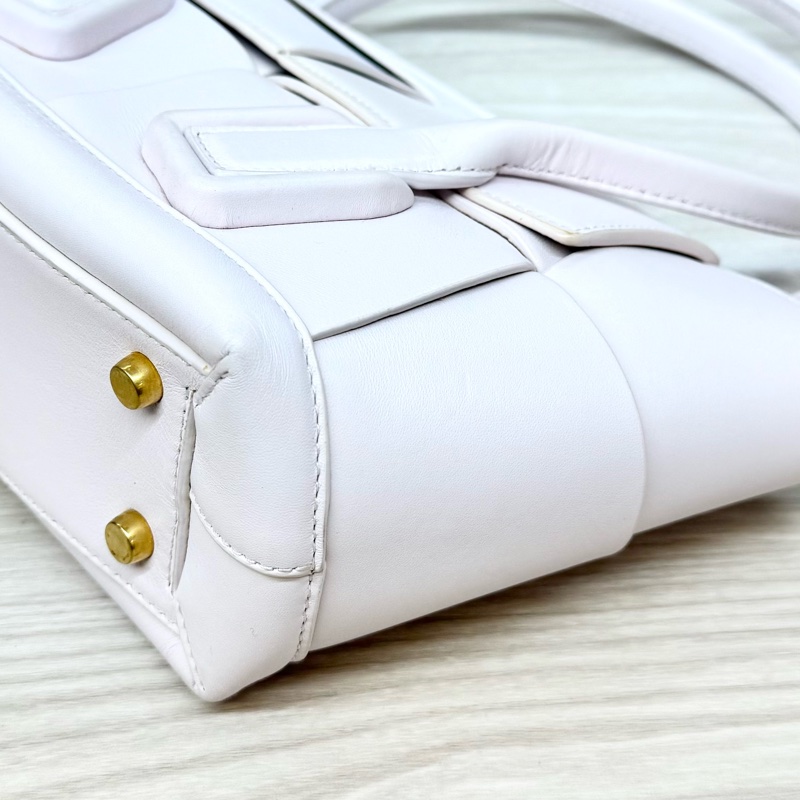 BV 淡粉牛皮大編織手提斜背MiniArco29 600606-13