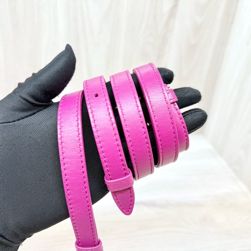 DIOR玫紅色3格銀釦Mini  Lady Dior黛妃包-10