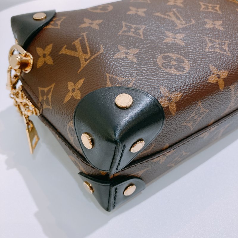 TW4685 Louis Vuitton 路易威登 金扣手挽肩背兩用袋棕色 Petite Malle Souple Canvas Monogram x GHW-7