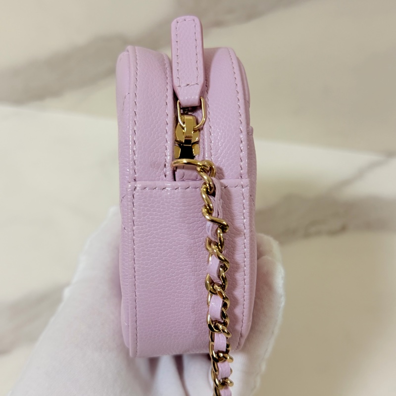 CHANEL 24p相機包 荔枝皮絕美紫色💜 稀有 全新品-6