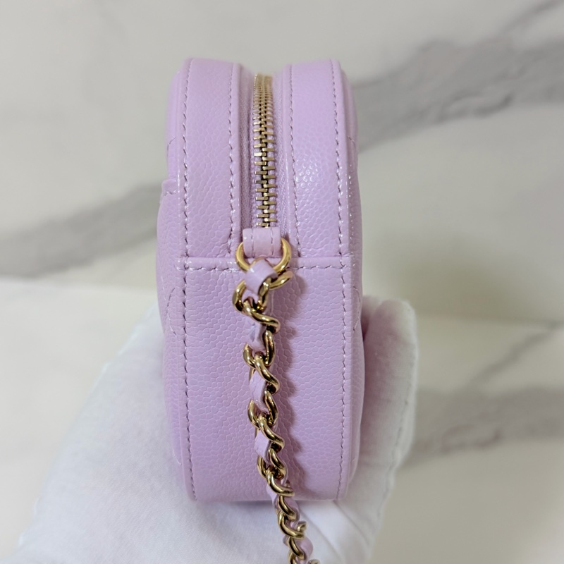 CHANEL 24p相機包 荔枝皮絕美紫色💜 稀有 全新品-7