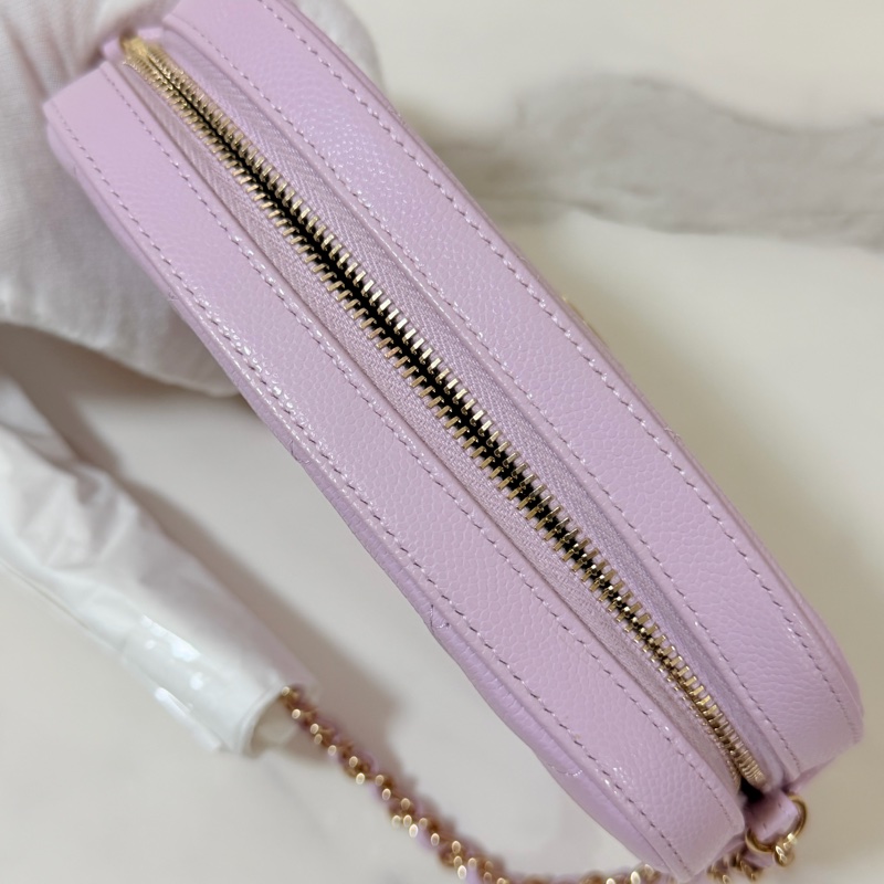 CHANEL 24p相機包 荔枝皮絕美紫色💜 稀有 全新品-18