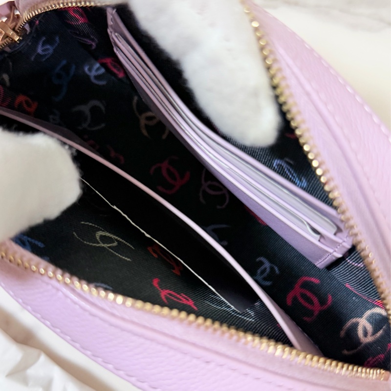 CHANEL 24p相機包 荔枝皮絕美紫色💜 稀有 全新品-19