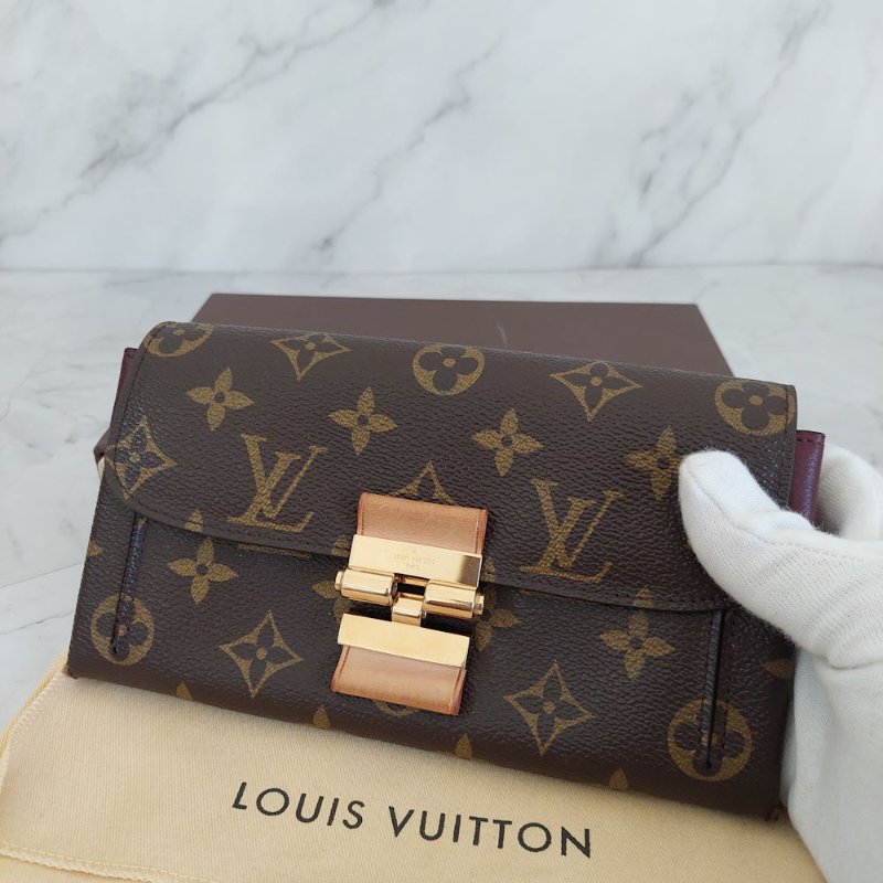 LV M60362 ELYSEE 經典花紋復古精緻S鎖扣長夾~ 二手-1