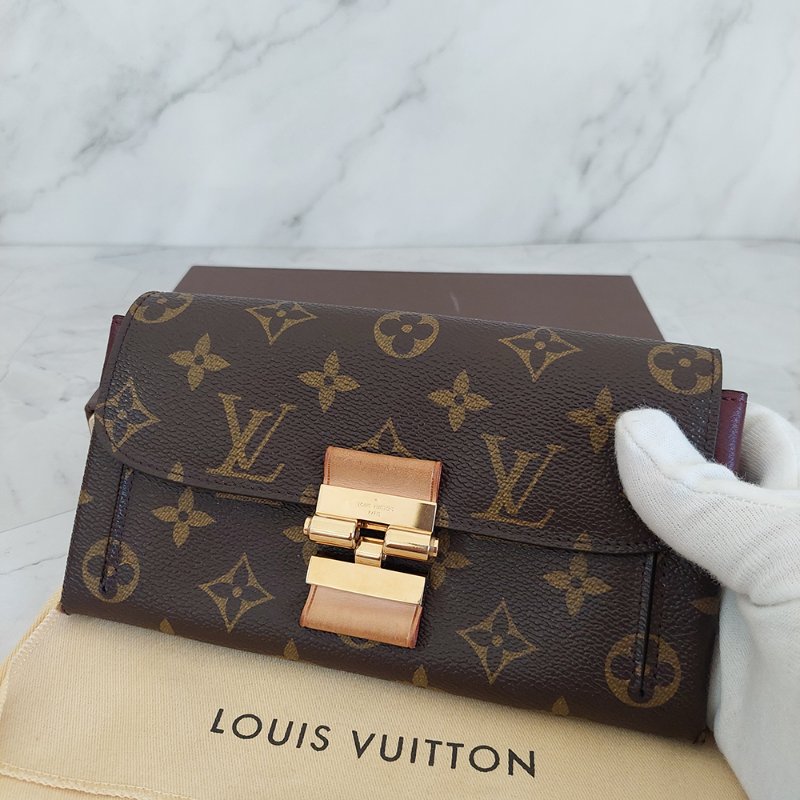 LV M60362 ELYSEE 經典花紋復古精緻S鎖扣長夾~ 二手-12