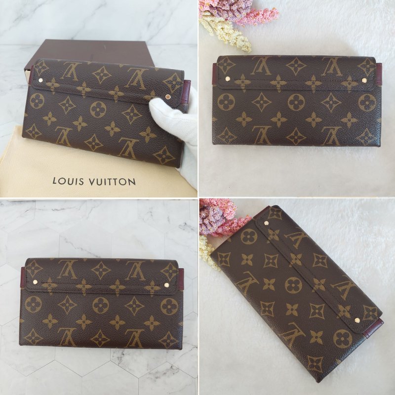 LV M60362 ELYSEE 經典花紋復古精緻S鎖扣長夾~ 二手-23