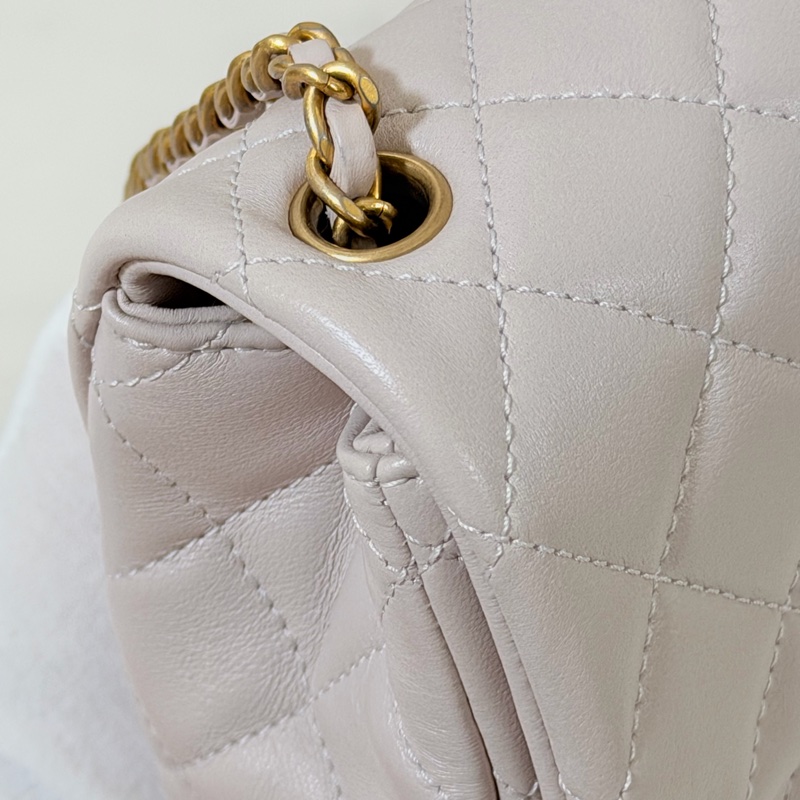 CHANEL 香芋紫 金球方胖子 晶片款99新閑置品-10