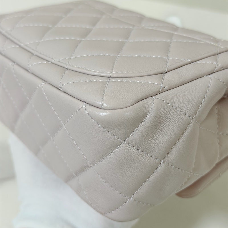 CHANEL 香芋紫 金球方胖子 晶片款99新閑置品-14