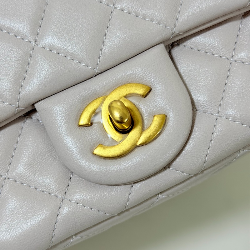 CHANEL 香芋紫 金球方胖子 晶片款99新閑置品-16