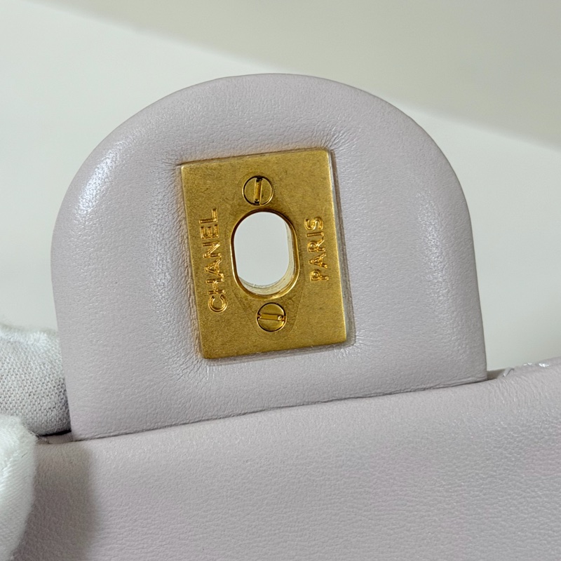 CHANEL 香芋紫 金球方胖子 晶片款99新閑置品-18