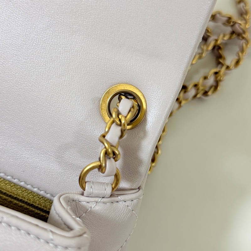 CHANEL 香芋紫 金球方胖子 晶片款99新閑置品-27