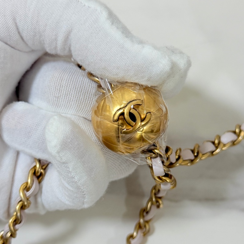CHANEL 香芋紫 金球方胖子 晶片款99新閑置品-29