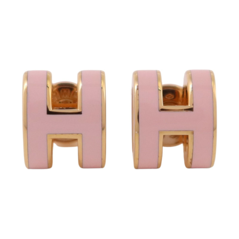 HERMES 金屬/琺瑯Mini Pop H Earrings金扣耳環-0