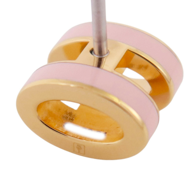 HERMES 金屬/琺瑯Mini Pop H Earrings金扣耳環-7