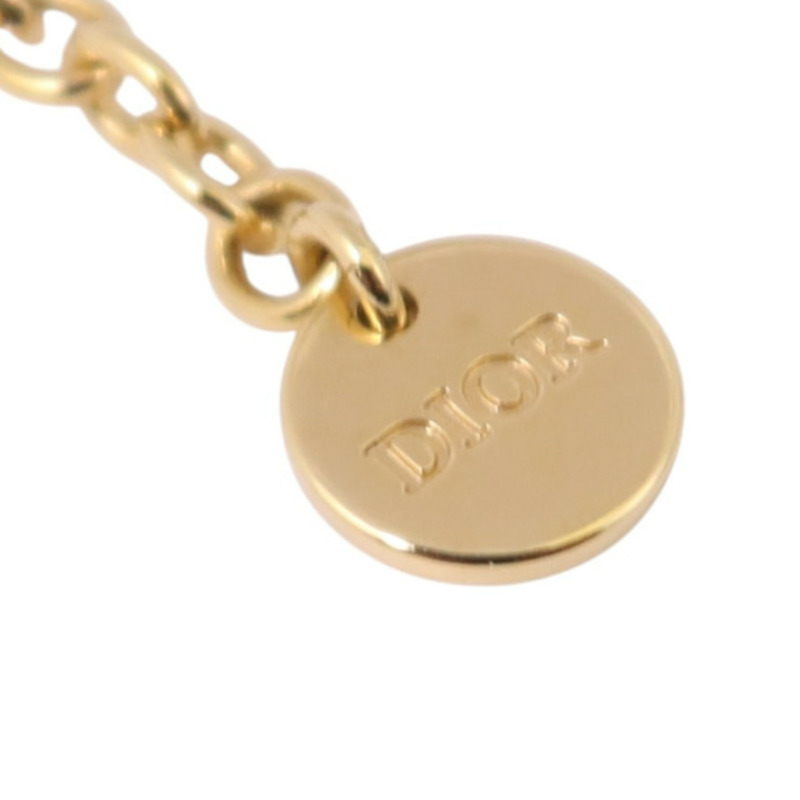 Dior 金屬/水鑽Petit CD Jolie Necklace金扣項鏈-5