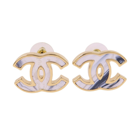 CHANEL 金屬/琺瑯CC Earrings金扣耳環
