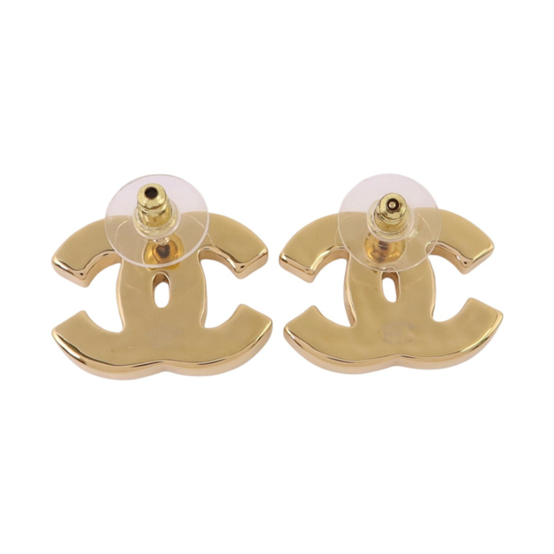 CHANEL 金屬/琺瑯CC Earrings金扣耳環-2