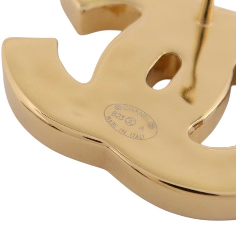 CHANEL 金屬/琺瑯CC Earrings金扣耳環-7