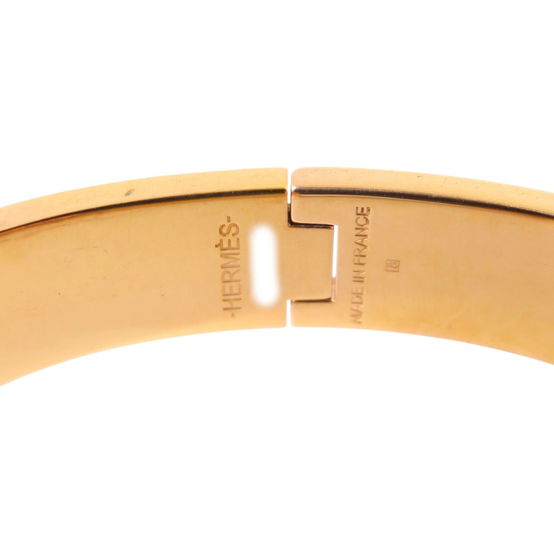 HERMES 金屬/琺瑯Clic H Bracelet金扣手鏈-8