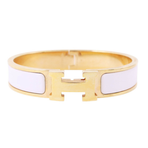 HERMES 金屬/琺瑯Clic H Bracelet金扣手鏈