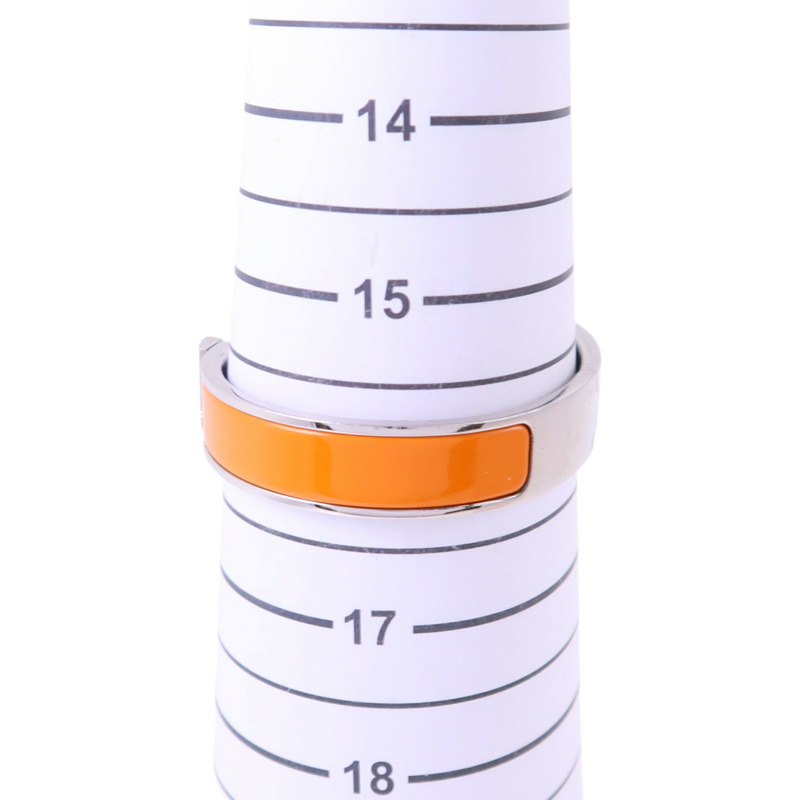 HERMES 金屬/琺瑯Clic H Bracelet銀扣手鏈-8