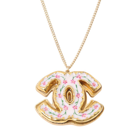 CHANEL 金屬/PVC Necklace金扣項鏈