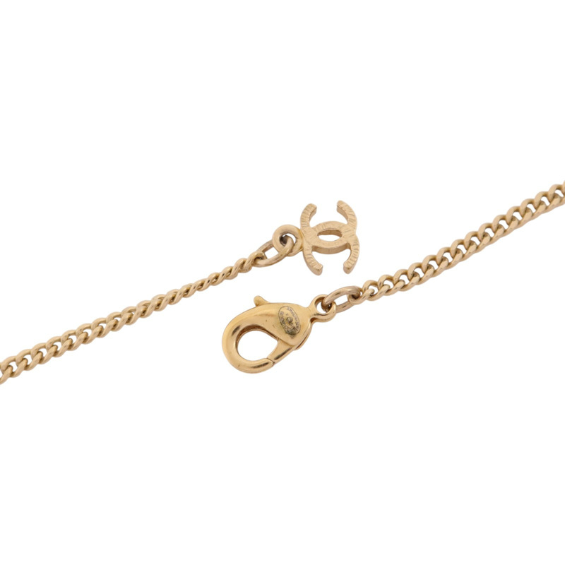 CHANEL 金屬/PVC Necklace金扣項鏈-4