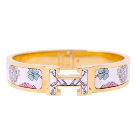 HERMES 金屬/琺瑯Clic H Bracelet金扣手鏈