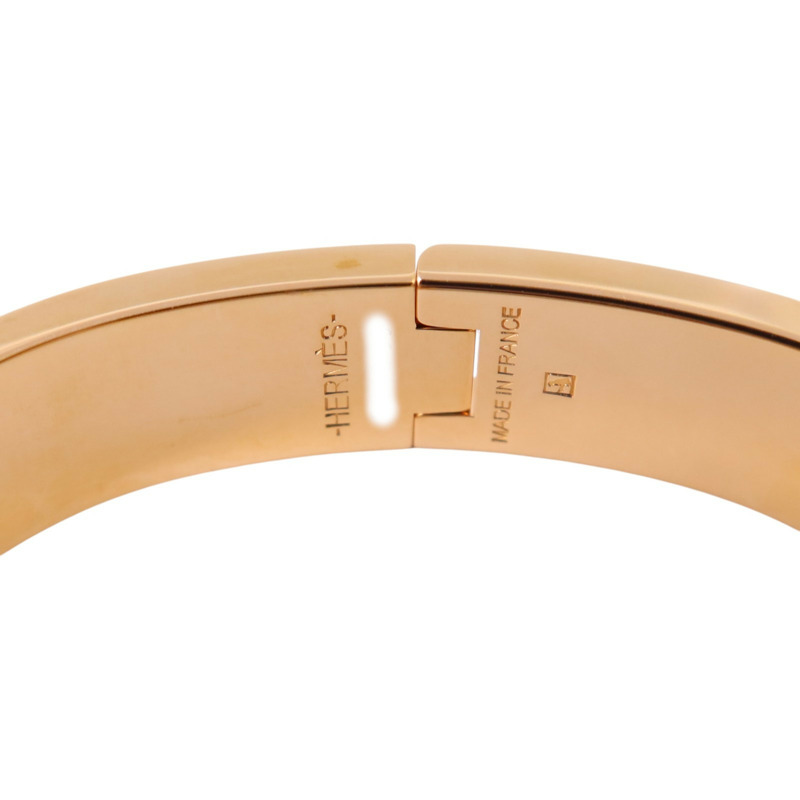 HERMES 金屬/琺瑯Clic H Bracelet金扣手鏈-7