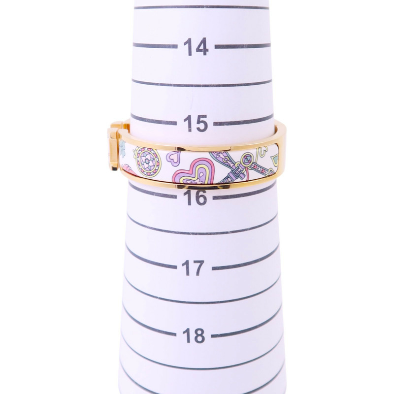 HERMES 金屬/琺瑯Clic H Bracelet金扣手鏈-8