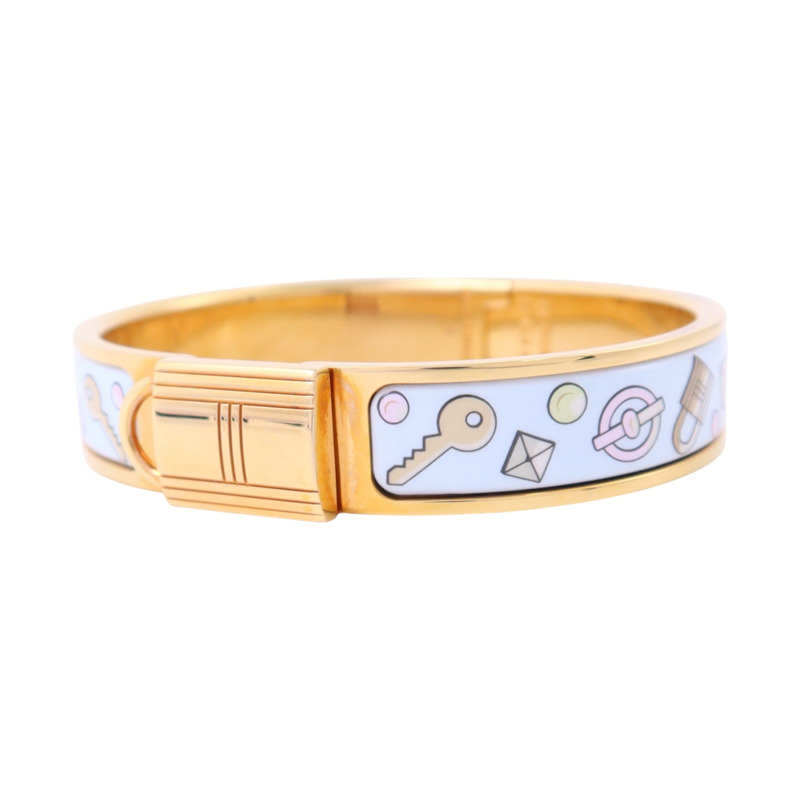 HERMES 金屬/琺瑯Clic Cadenas Bracelet金扣手鏈-1