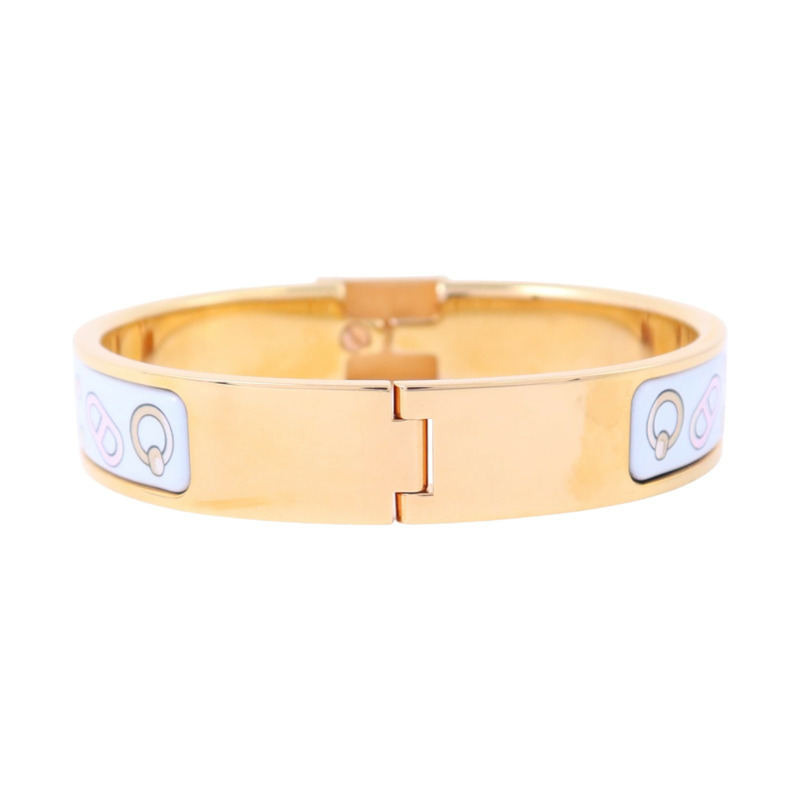 HERMES 金屬/琺瑯Clic Cadenas Bracelet金扣手鏈-2