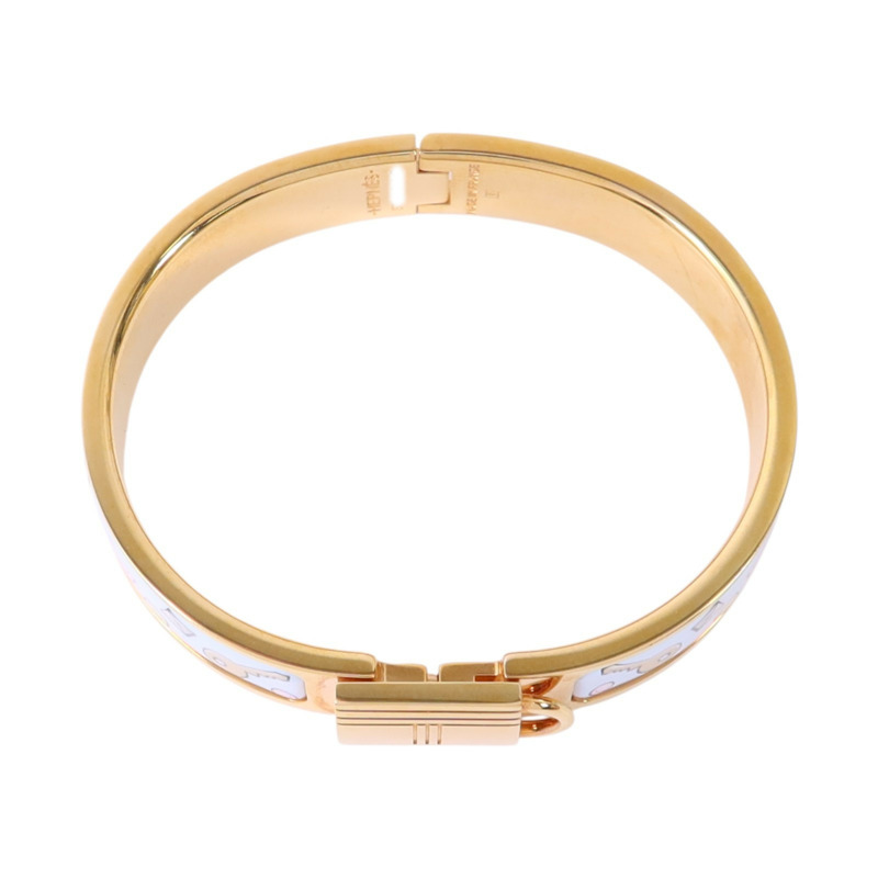 HERMES 金屬/琺瑯Clic Cadenas Bracelet金扣手鏈-3