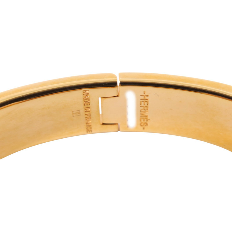 HERMES 金屬/琺瑯Clic Cadenas Bracelet金扣手鏈-7