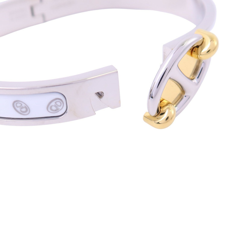 HERMES 金屬/琺瑯Mini Clic Chaine D'Ancre Bracelet銀扣手鏈-6