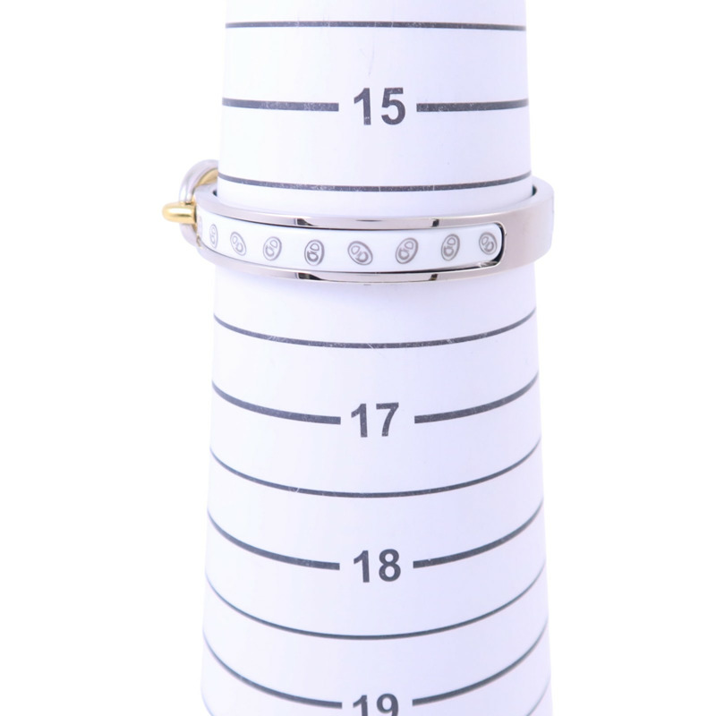 HERMES 金屬/琺瑯Mini Clic Chaine D'Ancre Bracelet銀扣手鏈-9