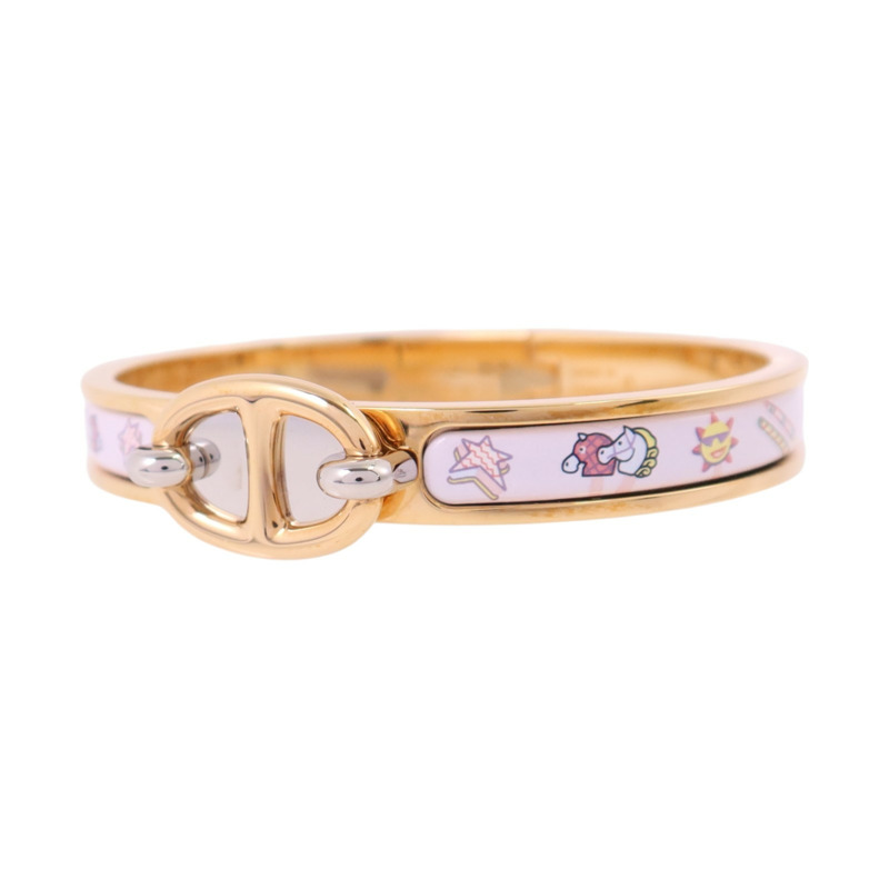 HERMES 金屬/琺瑯Mini Clic Chaine D'Ancre Bracelet金扣手鏈-1