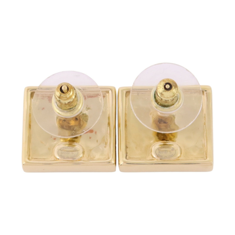 CHANEL 金屬/PVC Earrings金扣耳環-2