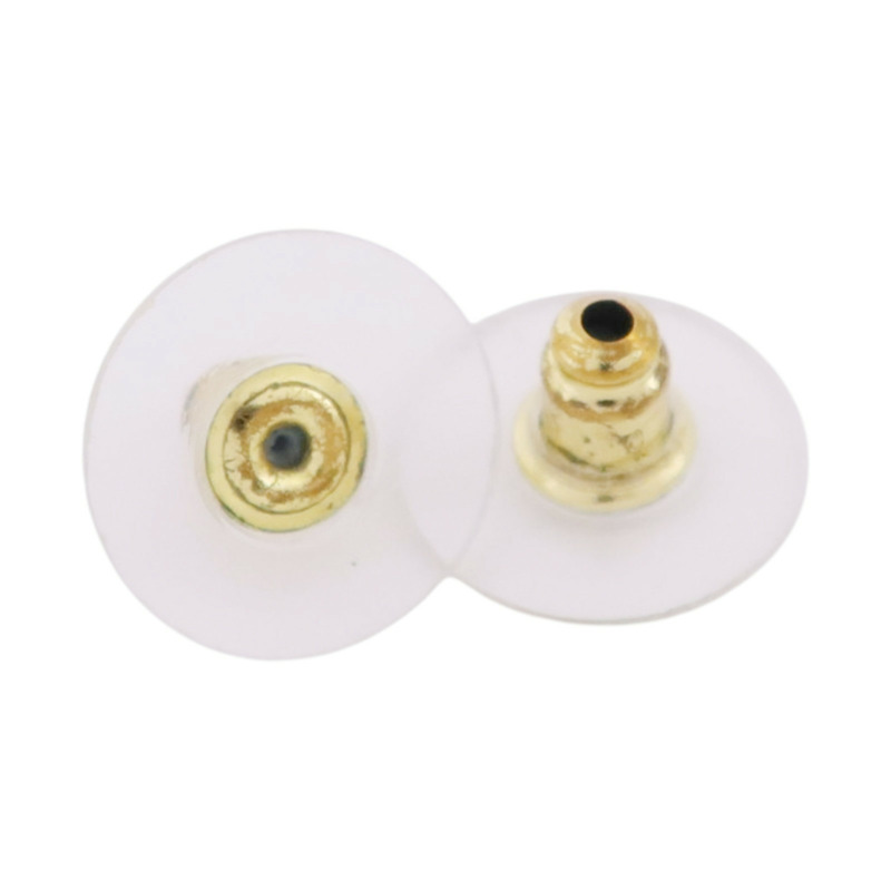 CHANEL 金屬/PVC Earrings金扣耳環-5