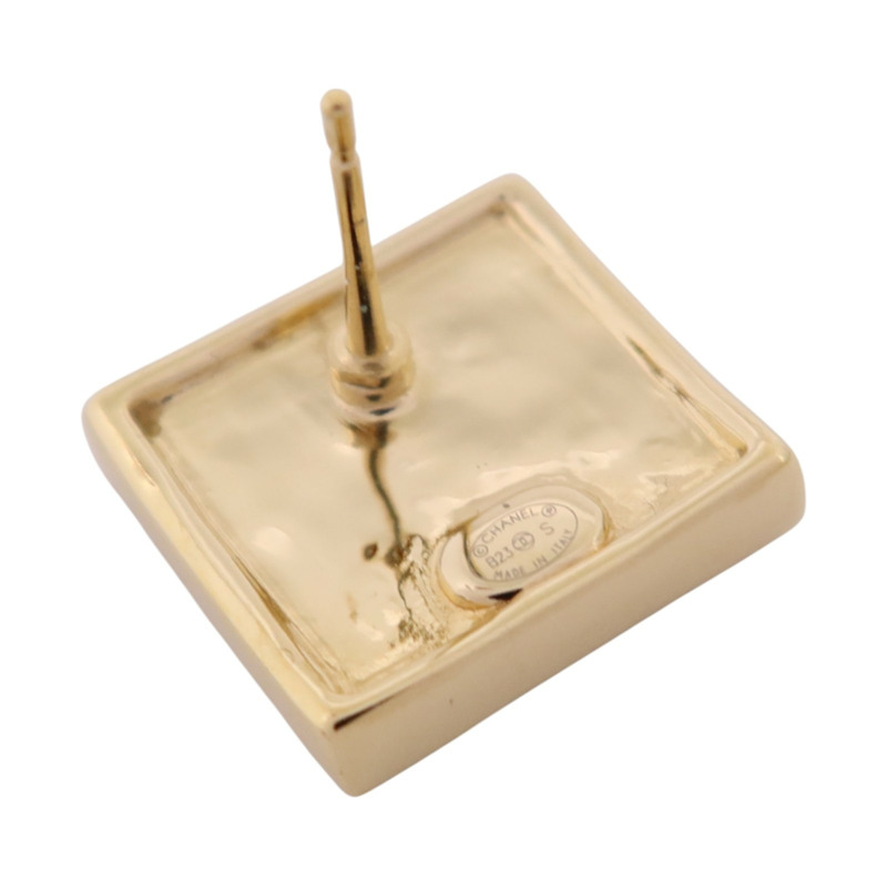 CHANEL 金屬/PVC Earrings金扣耳環-6