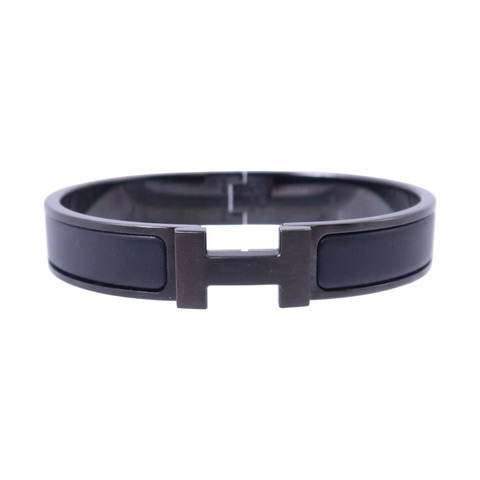 HERMES 金屬/琺瑯Click HH So Black Bracelet手鏈