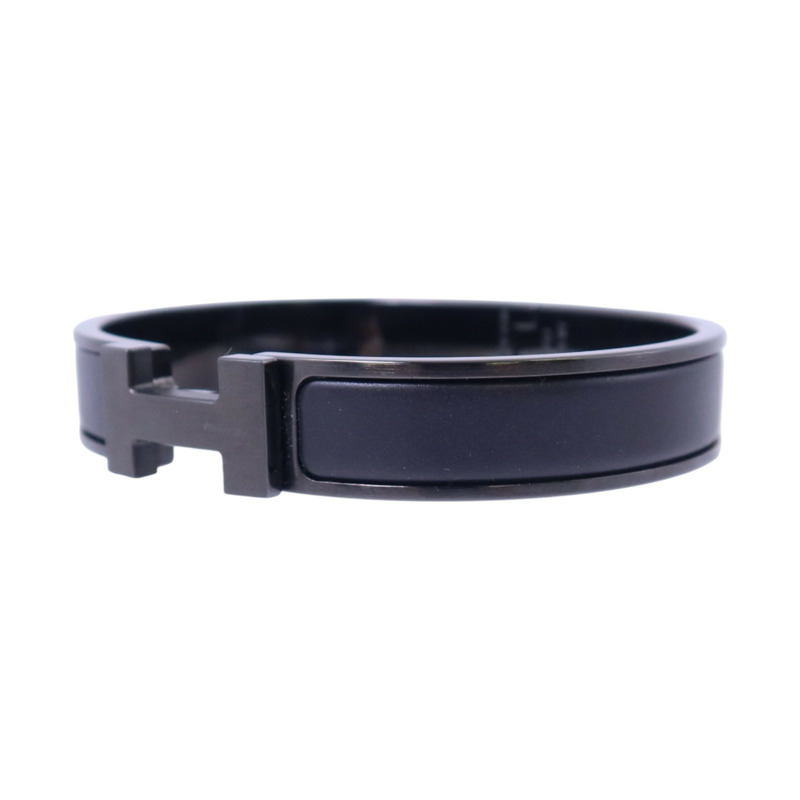 HERMES 金屬/琺瑯Click HH So Black Bracelet手鏈-1