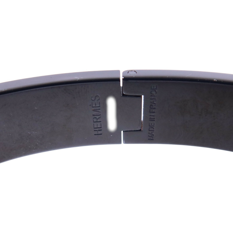 HERMES 金屬/琺瑯Click HH So Black Bracelet手鏈-7
