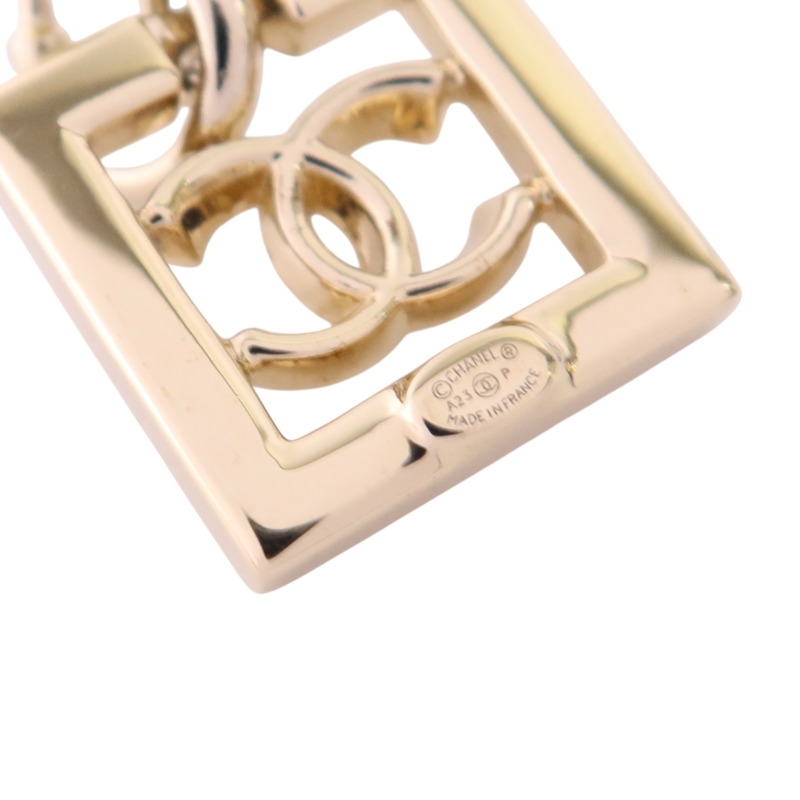 CHANEL 金屬/水鑽Earrings金扣耳環-6