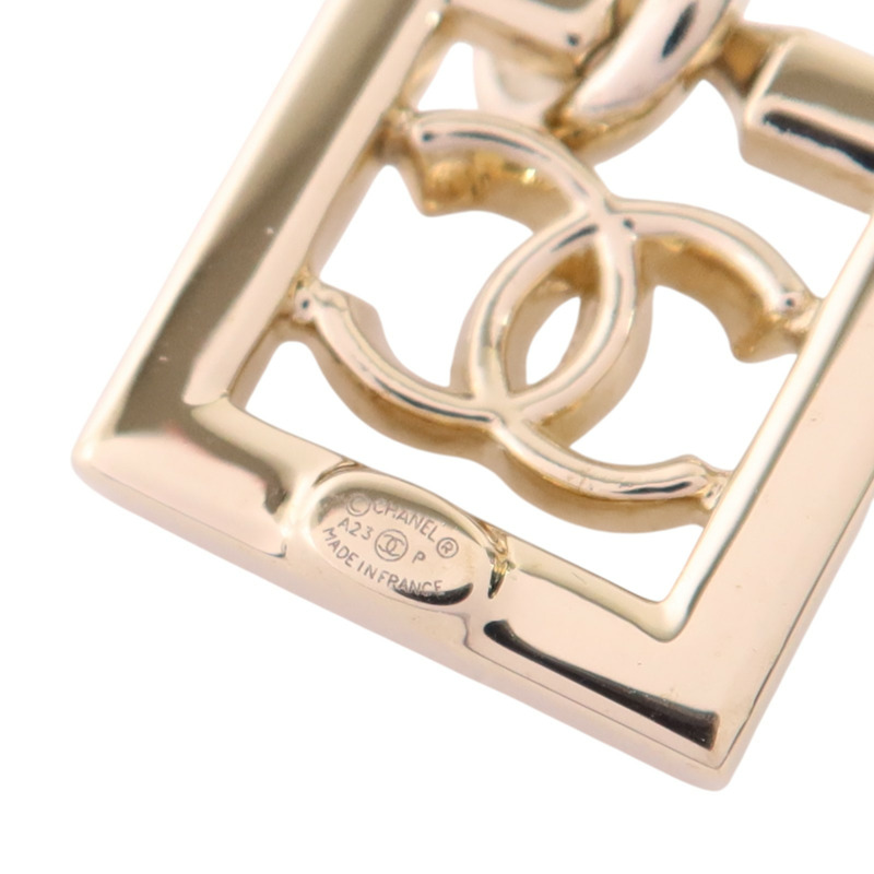 CHANEL 金屬/水鑽Earrings金扣耳環-7