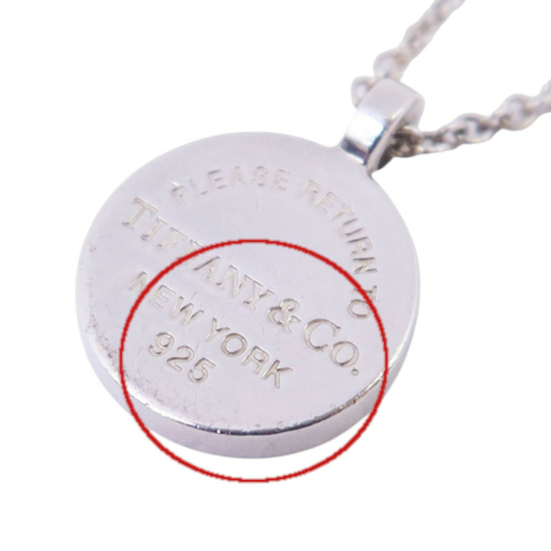TIFFANY&CO 925純銀Return To Tiffany Double Round Tag Necklace銀扣項鏈-6